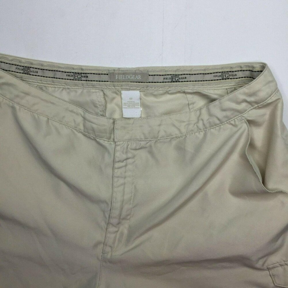 Fieldgear Women's Shorts Beige Button Zipper Closure Knee Pockets Size 12